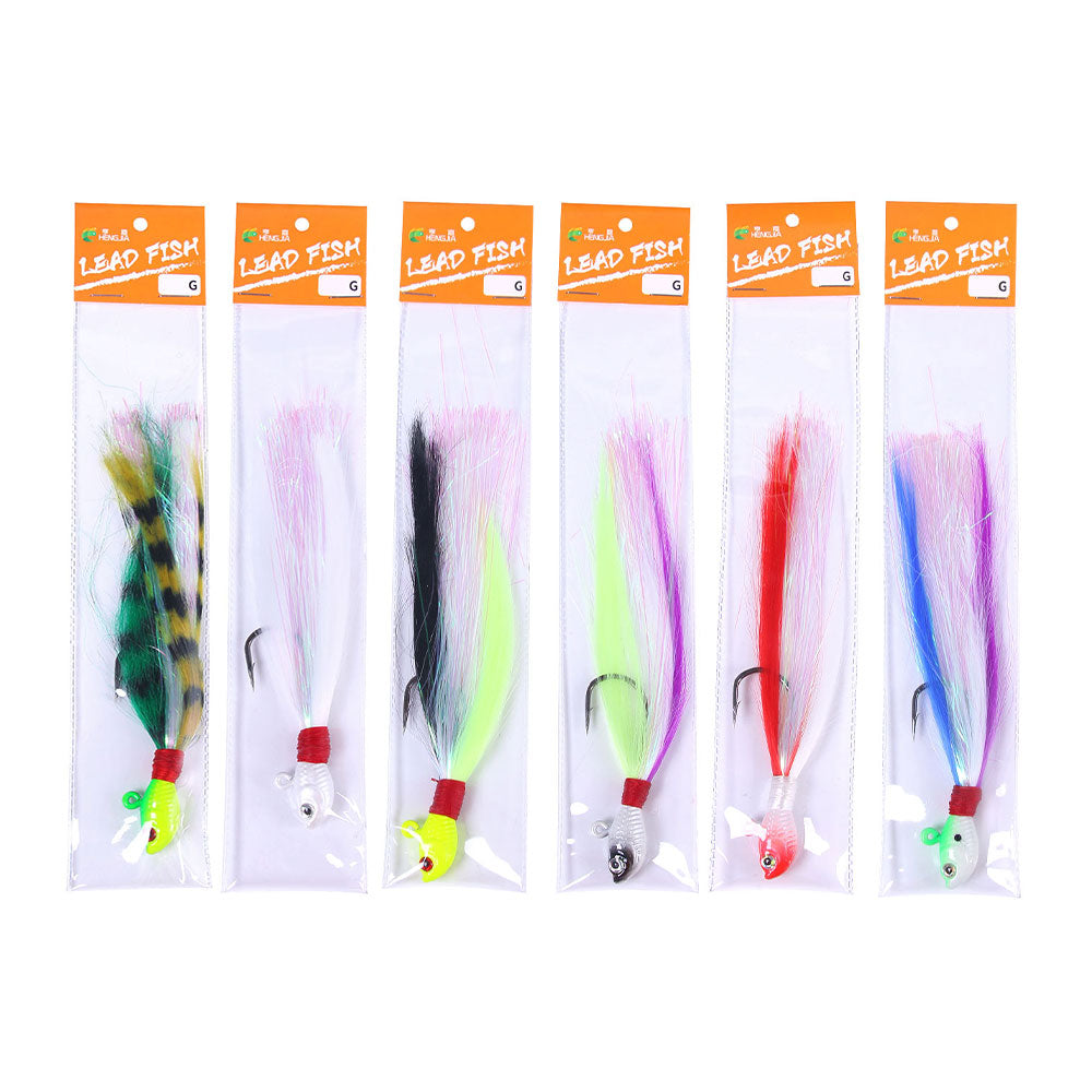 Bucktail Jig Soft Feather Tail Swimbait