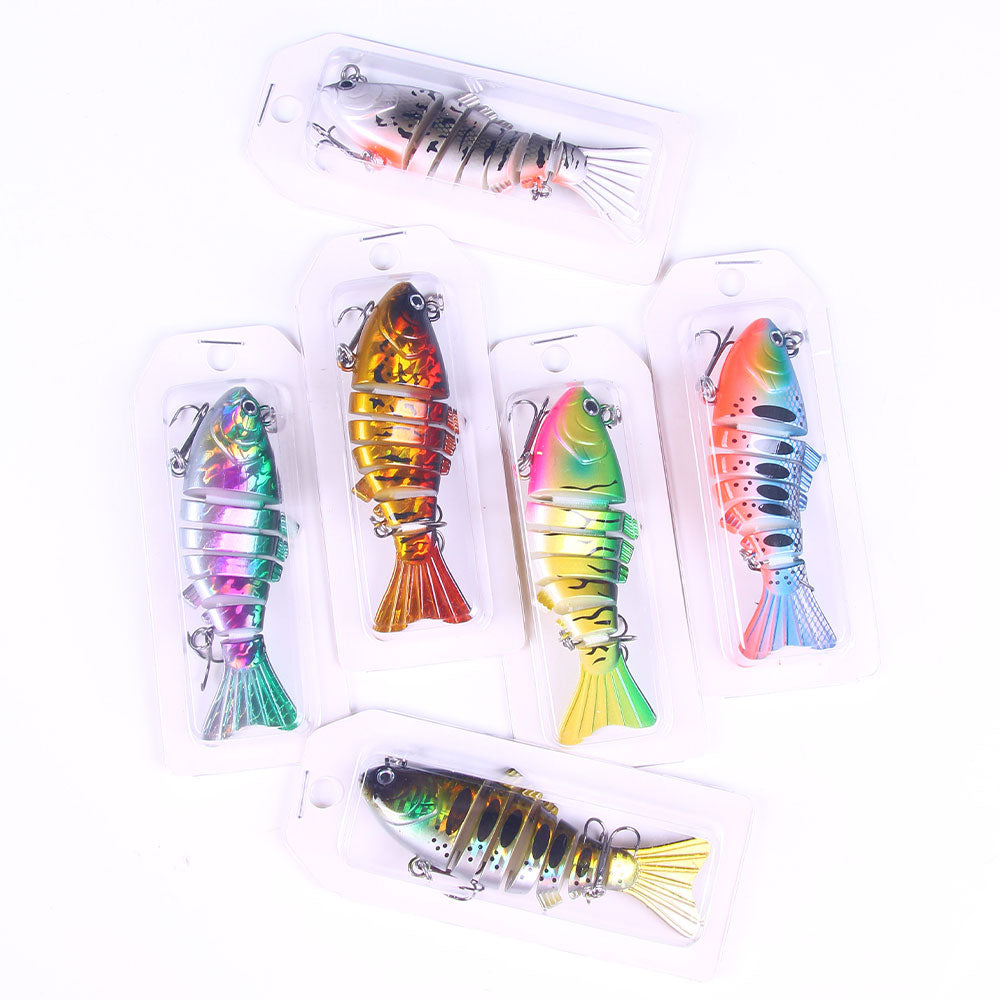 10cm 15.6g 6pcs/set Swimbait 7 Segments Jointed Fishing Lure