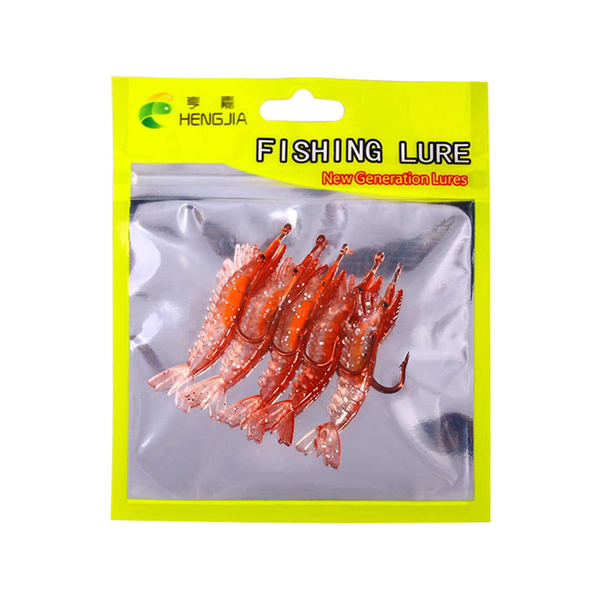 Rigged Jigs Soft Shrimp Lures 5pcs/bag
