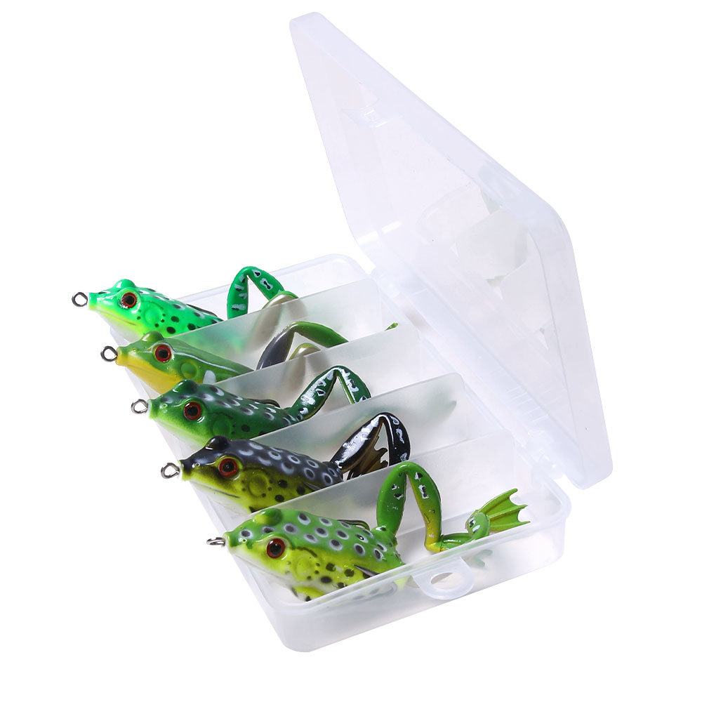 5.5CM 15.5G Topwater Frog Lure 5pcs/Set