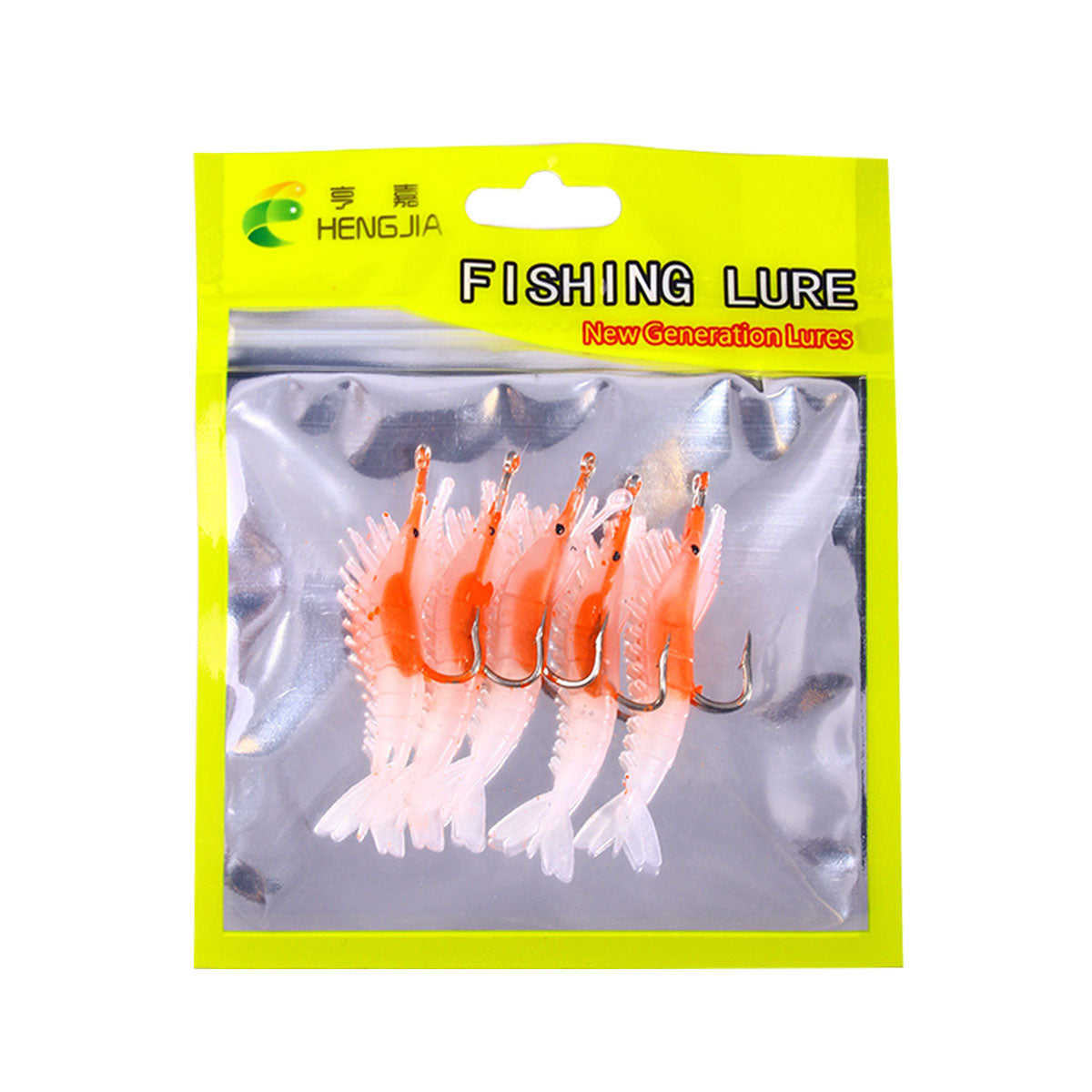 Rigged Jigs Soft Shrimp Lures 5pcs/bag