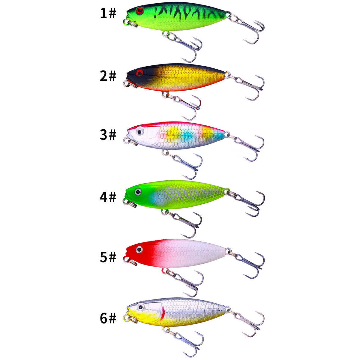 6.0CM 6.5G Topwater Floating Pencil Popper Lure