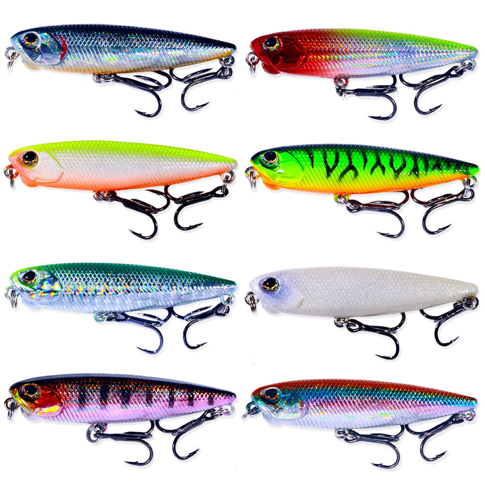 6.5cm/5.5g Topwater Pencil Dog Walker Fishing Lures With Hooks Long Casting  Artificial Hard Bait For Freshwater Saltwater Baits