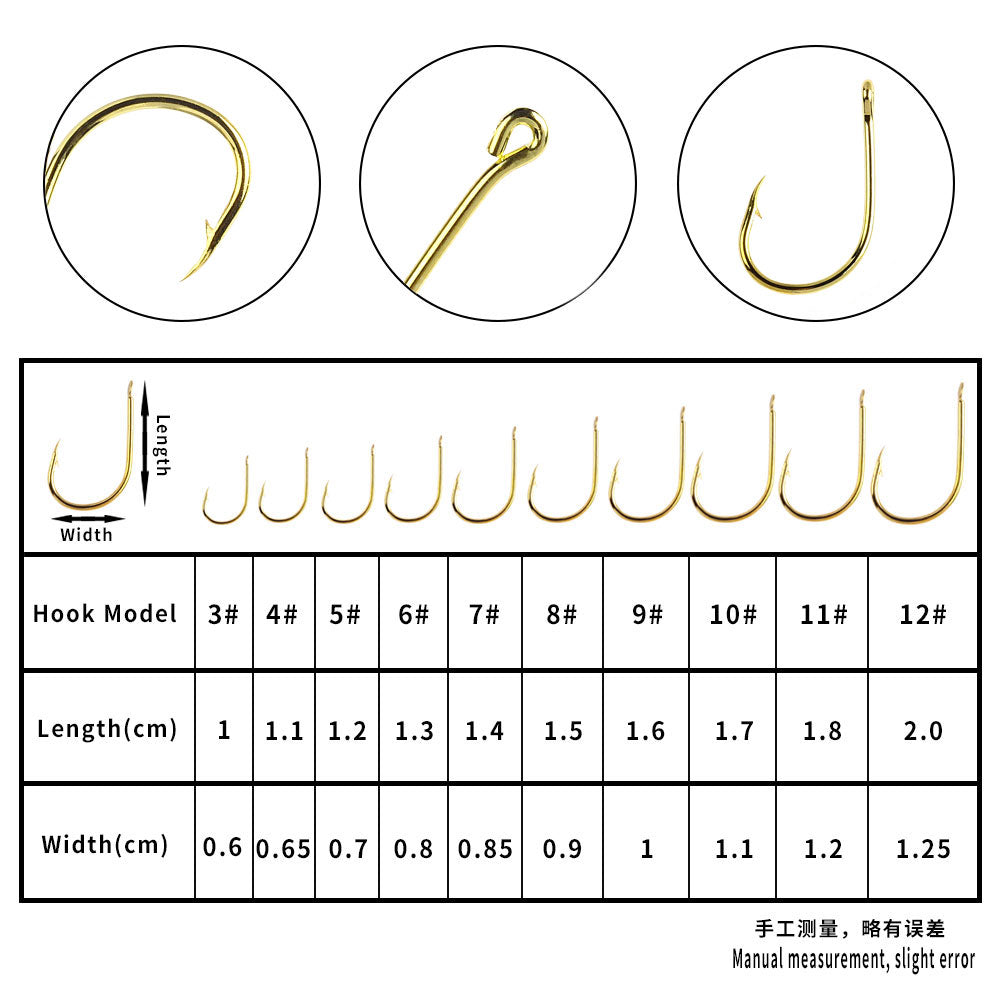 Split Shot Hooks Fishing Hooks Golden