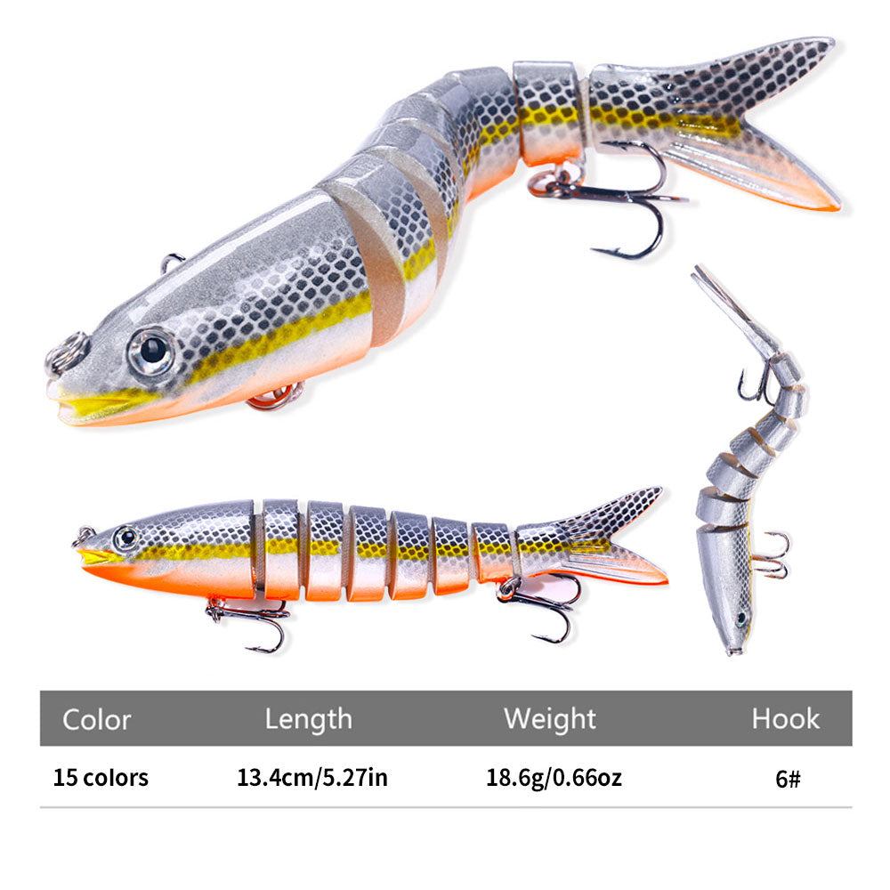 13.4CM 18G 8-Segments Multi Jointed Bait