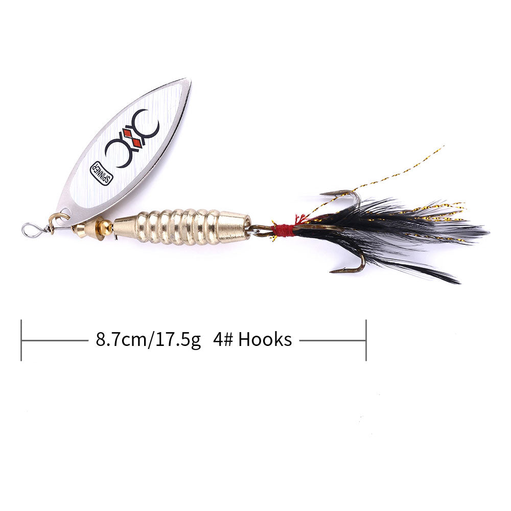 Metal Spinner Baits with Feather Tail