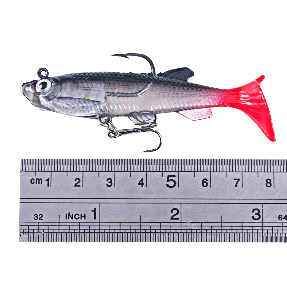 8CM 14G Pre-Rigged Jig Head Soft Swimbait