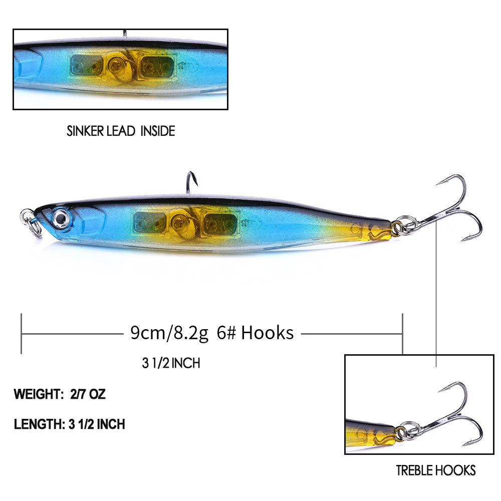 3 1/2in 2/7oz Minnow Lure