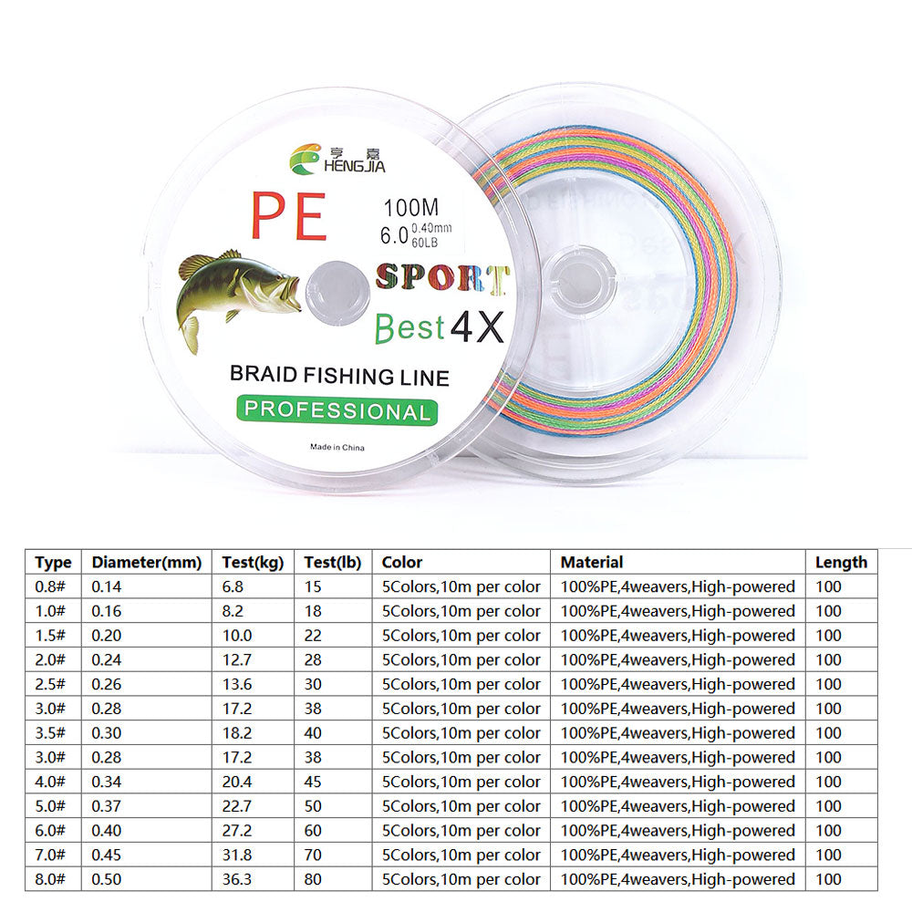 100M PE Fishing Line Utral-strong Braided Fishing Line FLP41