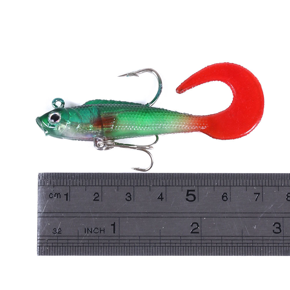7CM 9G Soft Pre-Rigged Jig Paddle Tail Swimbaits Lure