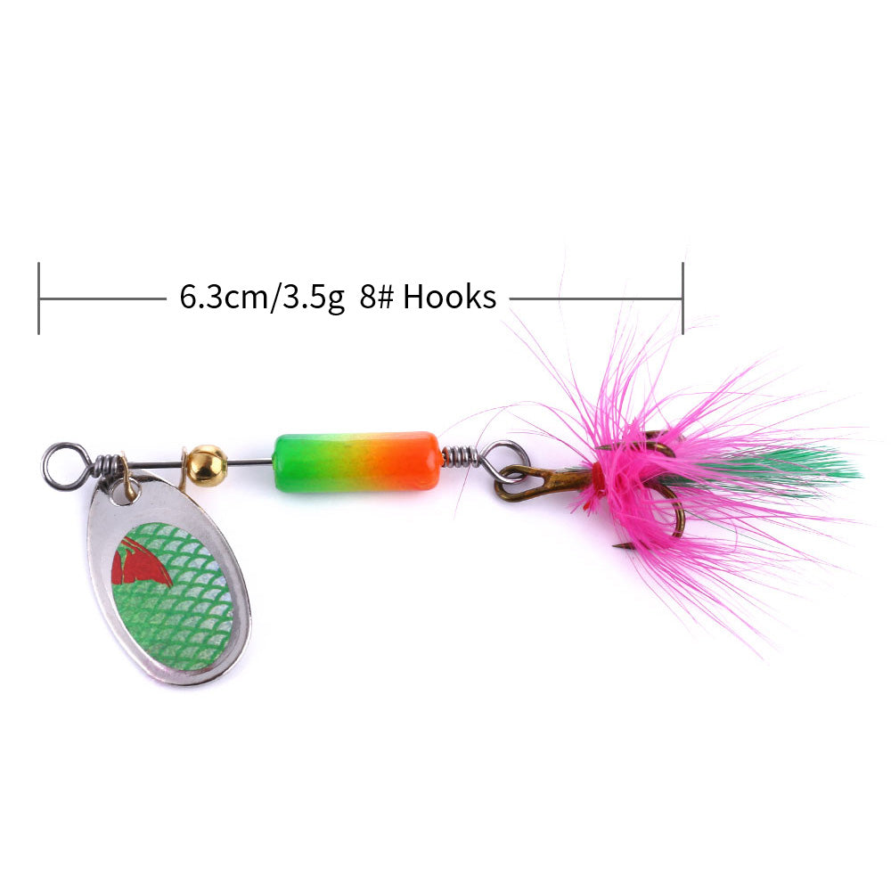 Metal Spinner Baits with Feather Tail