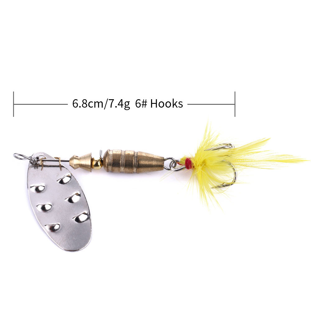 Metal Spinner Baits with Feather Tail