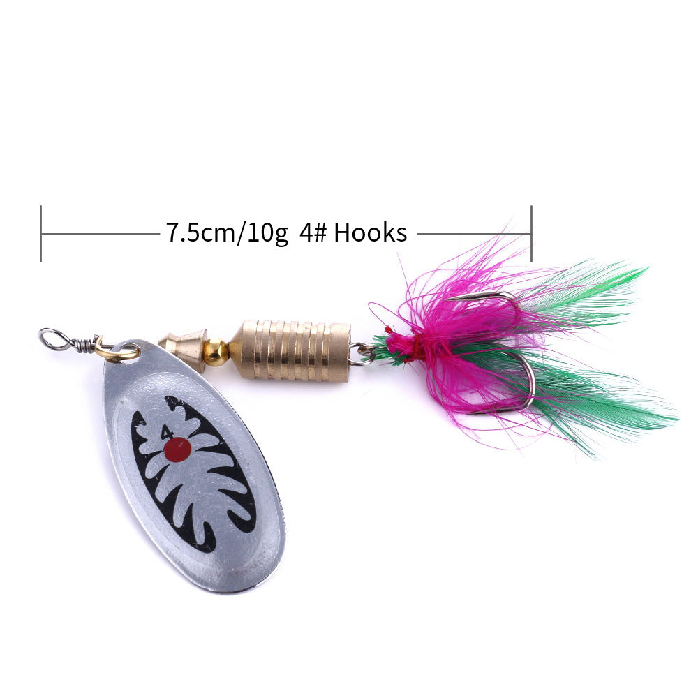 Metal Spinner Baits with Feather Tail