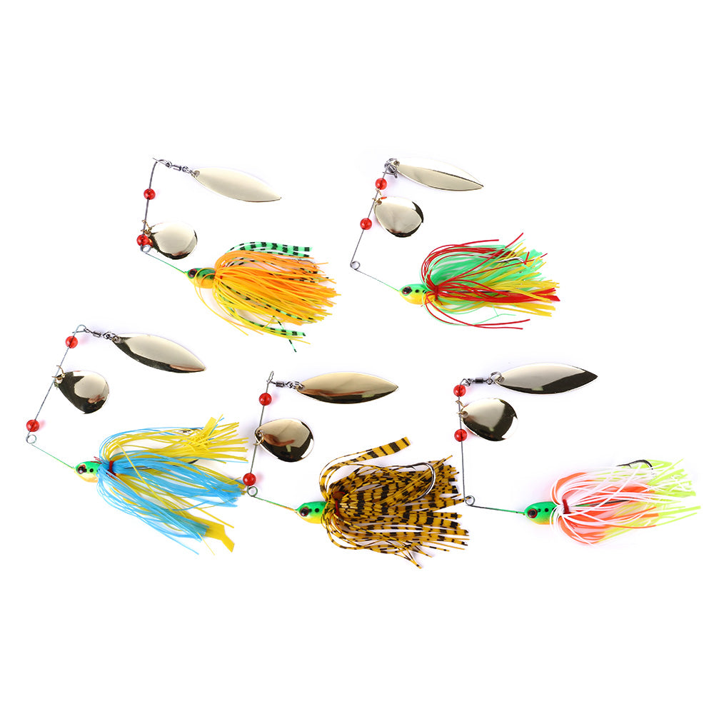 HENGJIA Metal Spinner Chatter Baits Set With 5 Styles For Bass Fishing  Tackle And Wobbler From Windlg, $59.2