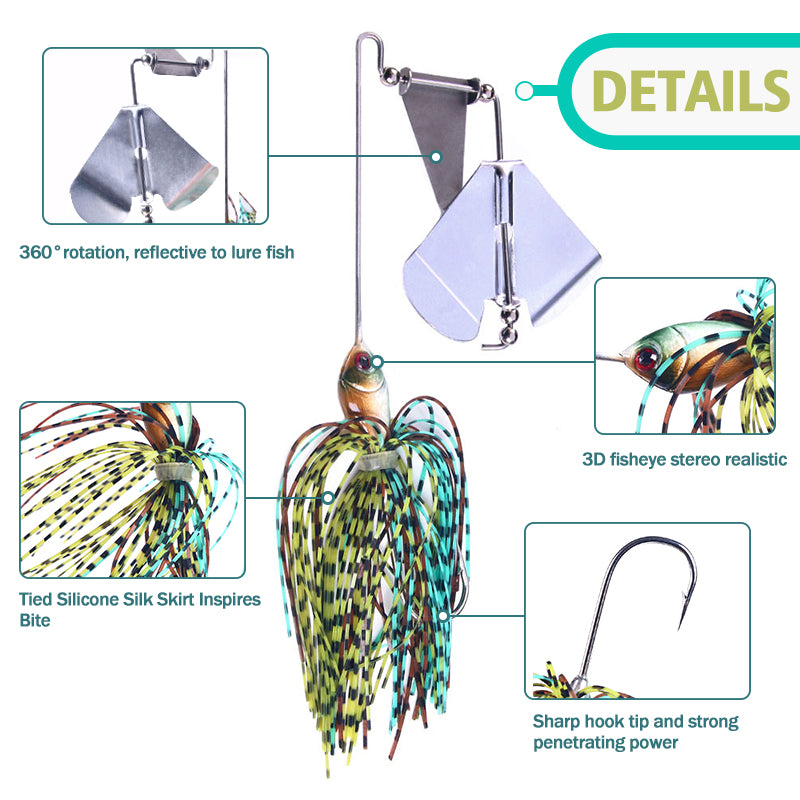 Buzzbaits Spinnerbaits with Skirts