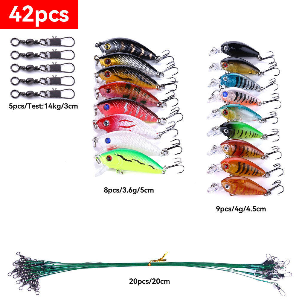 Fishing Lure Sets Minnow Crankbait Spoon Group