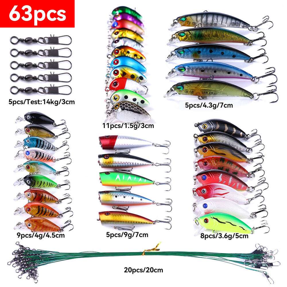 Fishing Lure Sets Minnow Crankbait Spoon Group
