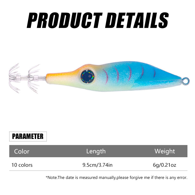 9.4CM 6G New Type PVC Squid Jigs