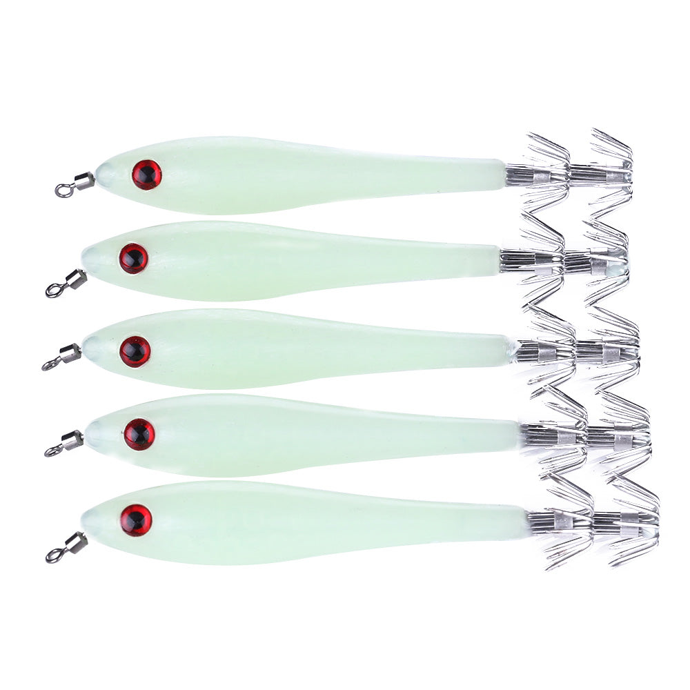 3 3/4inch 3/14oz Squid Colorful Jigs for Sea Fishing