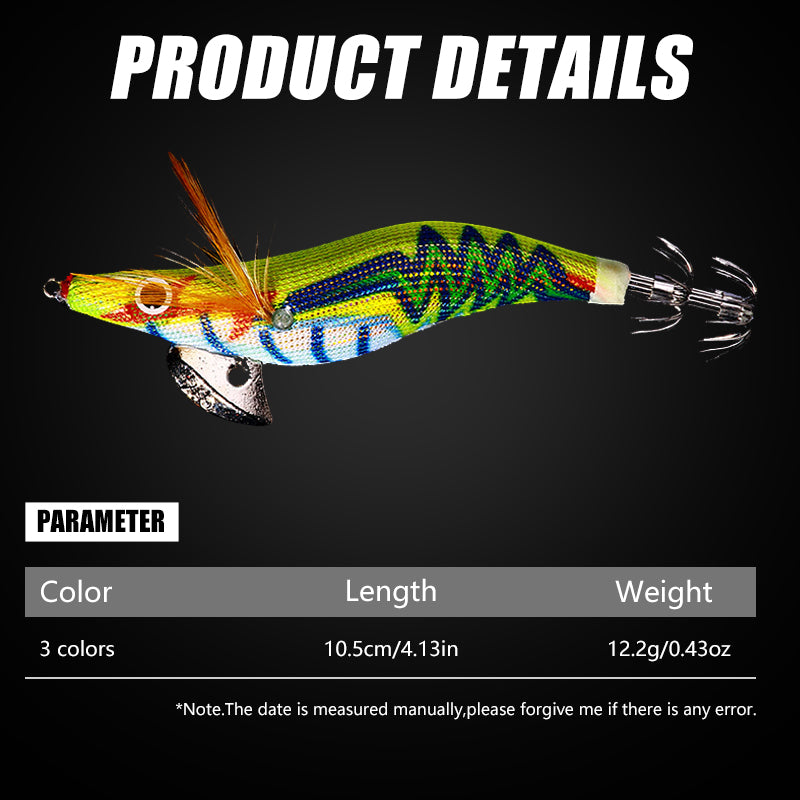 10.5CM 12.2G Luminous Squid Jigs 2.5#