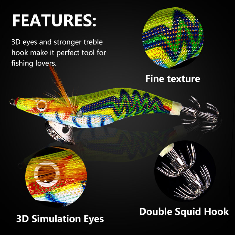 10.5CM 12.2G Luminous Squid Jigs 2.5#