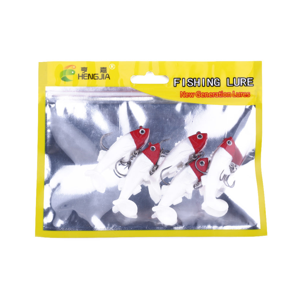 6CM 8G Pre-Rigged Jig Head Soft Swimbait