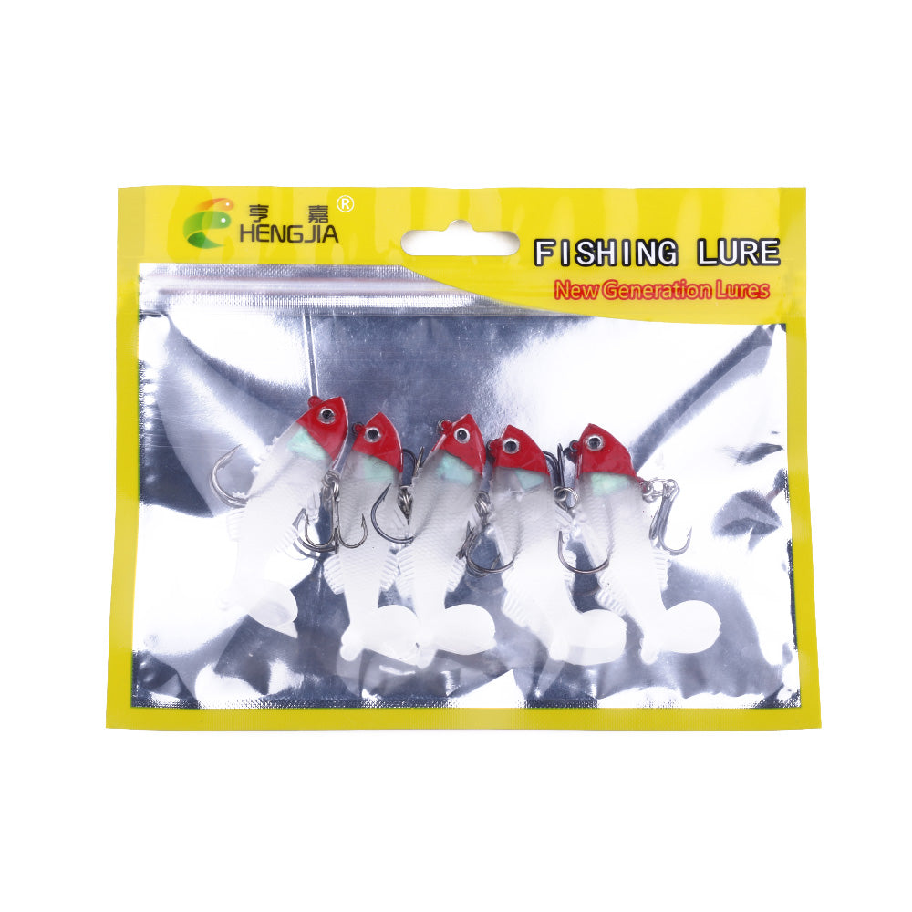 6CM 8G Pre-Rigged Jig Head Soft Swimbait