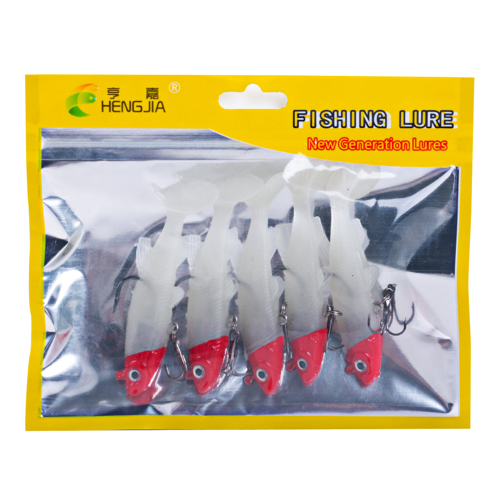 8CM 14G Pre-Rigged Jig Head Soft Swimbait