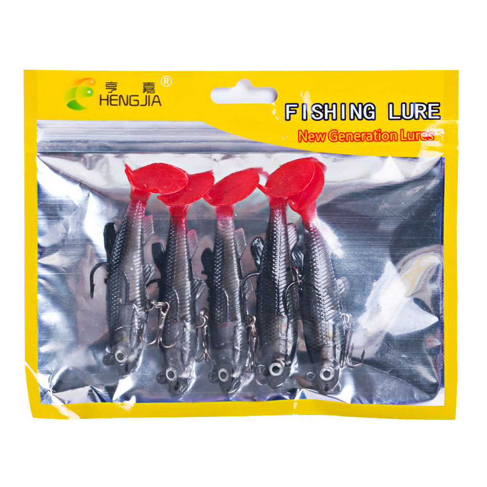 8CM 14G Pre-Rigged Jig Head Soft Swimbait