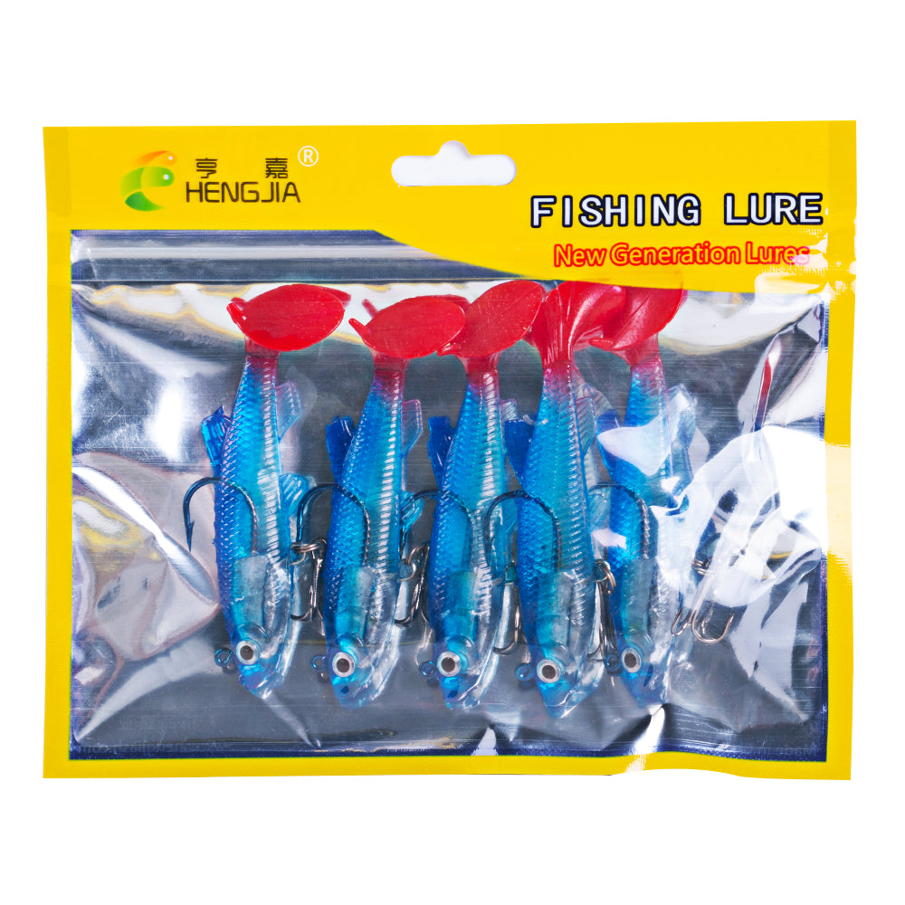 8CM 14G Pre-Rigged Jig Head Soft Swimbait