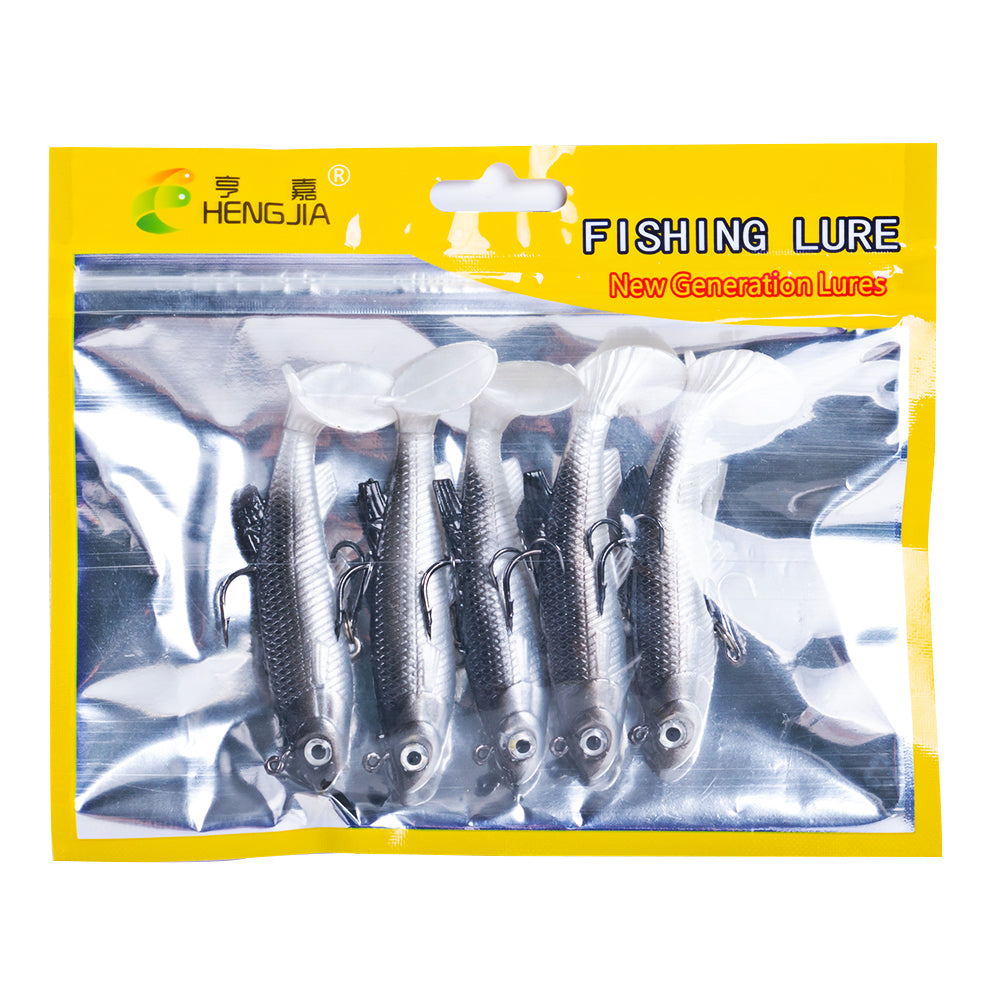 8CM 14G Pre-Rigged Jig Head Soft Swimbait