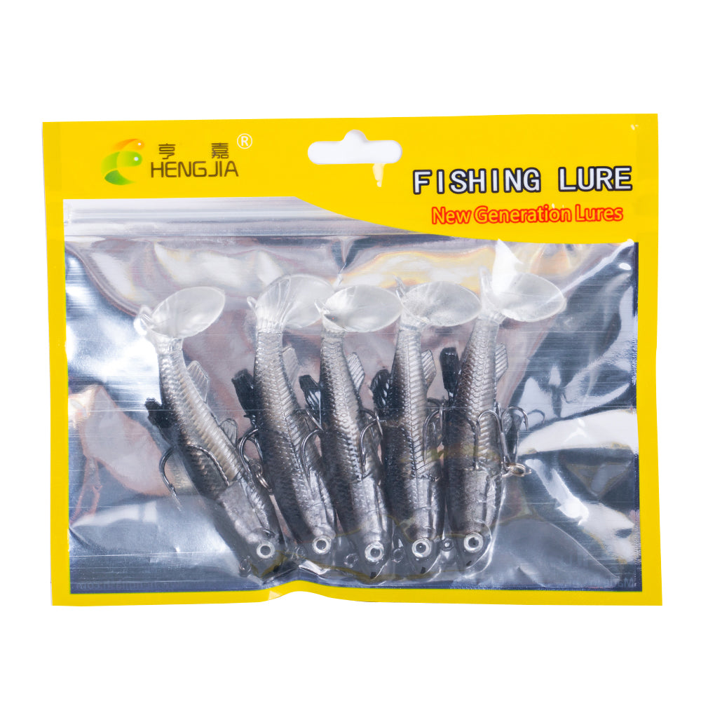 8CM 14G Pre-Rigged Jig Head Soft Swimbait