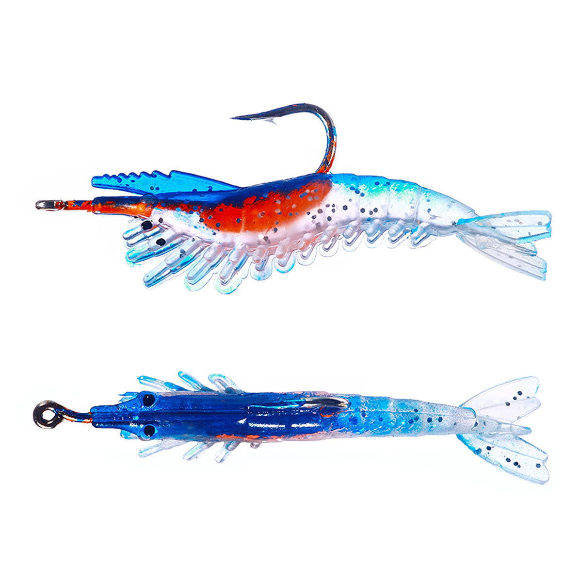 Rigged Jigs Soft Shrimp Lures 5pcs/bag
