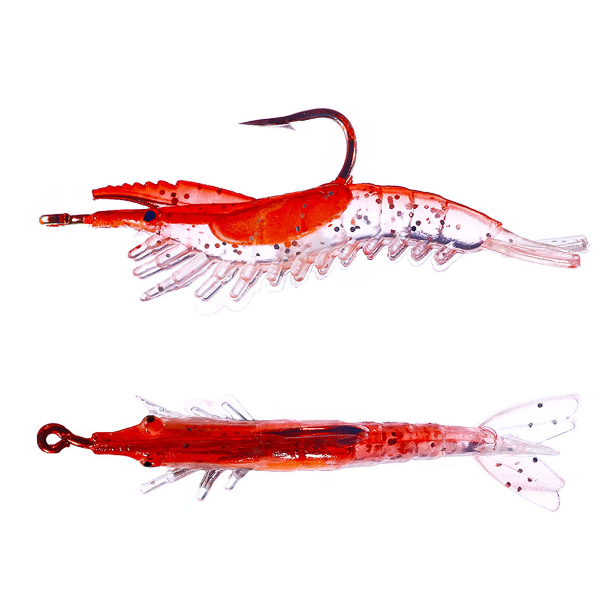 Rigged Jigs Soft Shrimp Lures 5pcs/bag