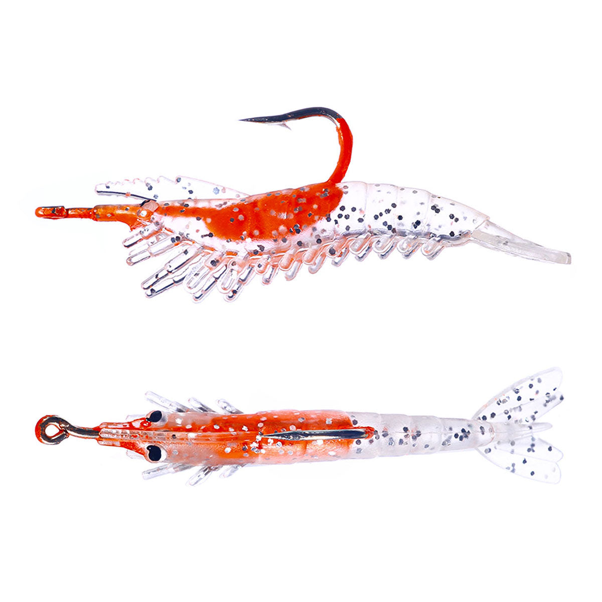 Rigged Jigs Soft Shrimp Lures 5pcs/bag