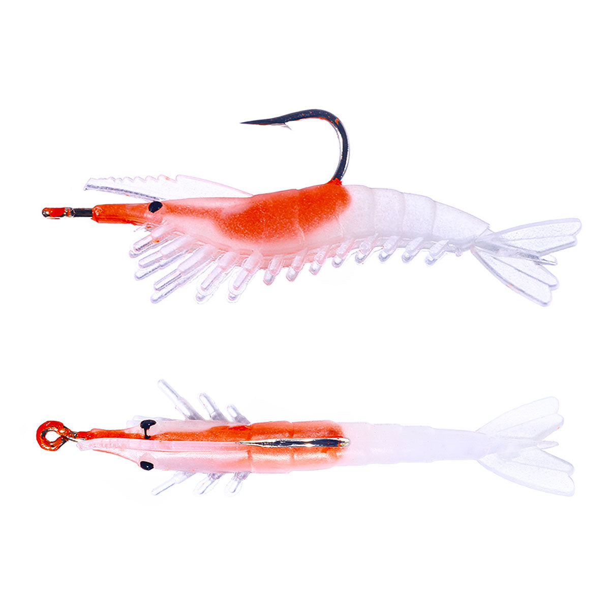 Rigged Jigs Soft Shrimp Lures 5pcs/bag