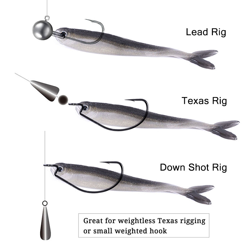 3 1/7in 1/16oz Soft Silicone Lure 10pcs