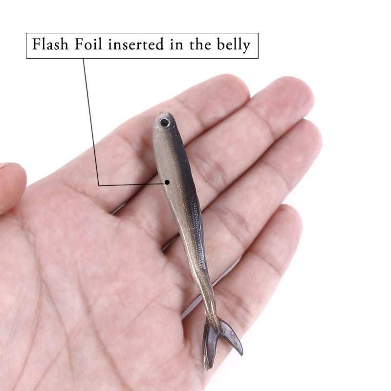 3 1/7in 1/16oz Soft Silicone Lure 10pcs