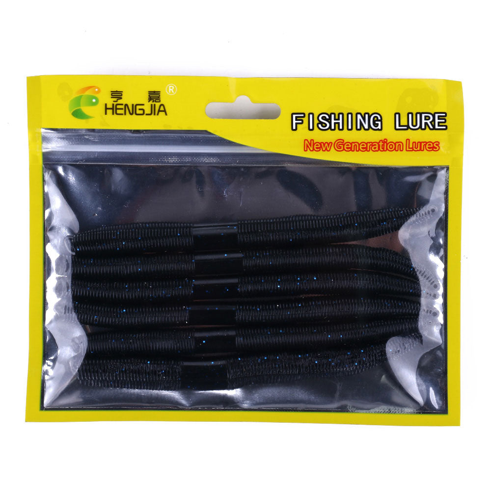 Soft Worm Plastic Lures Kit Bass Fishing