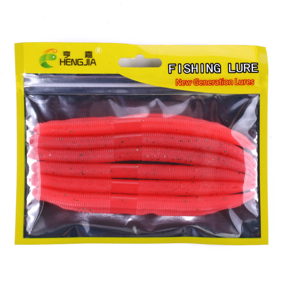 Soft Worm Plastic Lures Kit Bass Fishing
