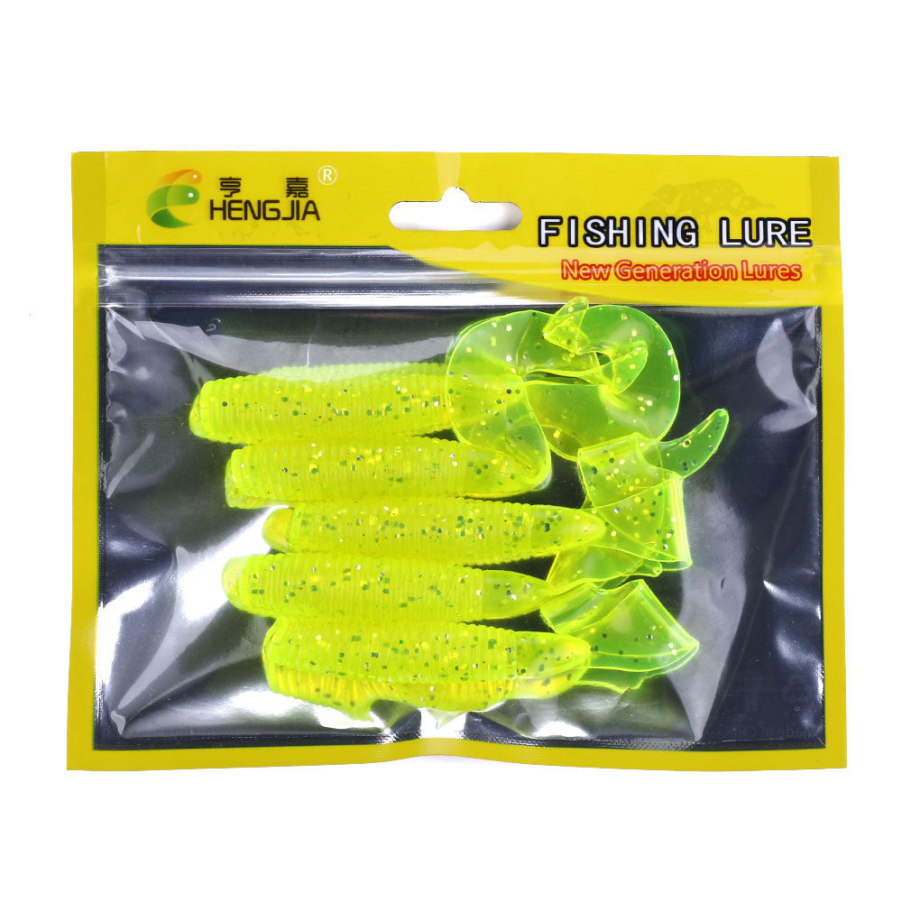 Soft Worm Plastic Lures Kit Bass Fishing