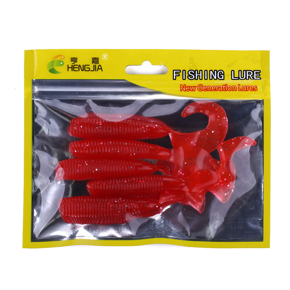 Soft Worm Plastic Lures Kit Bass Fishing