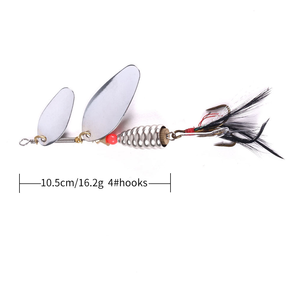 Metal Spinner Baits with Feather Tail