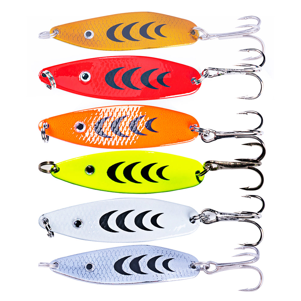 1.96'' 0.23oz Metal Spoon Lures with Black Shape