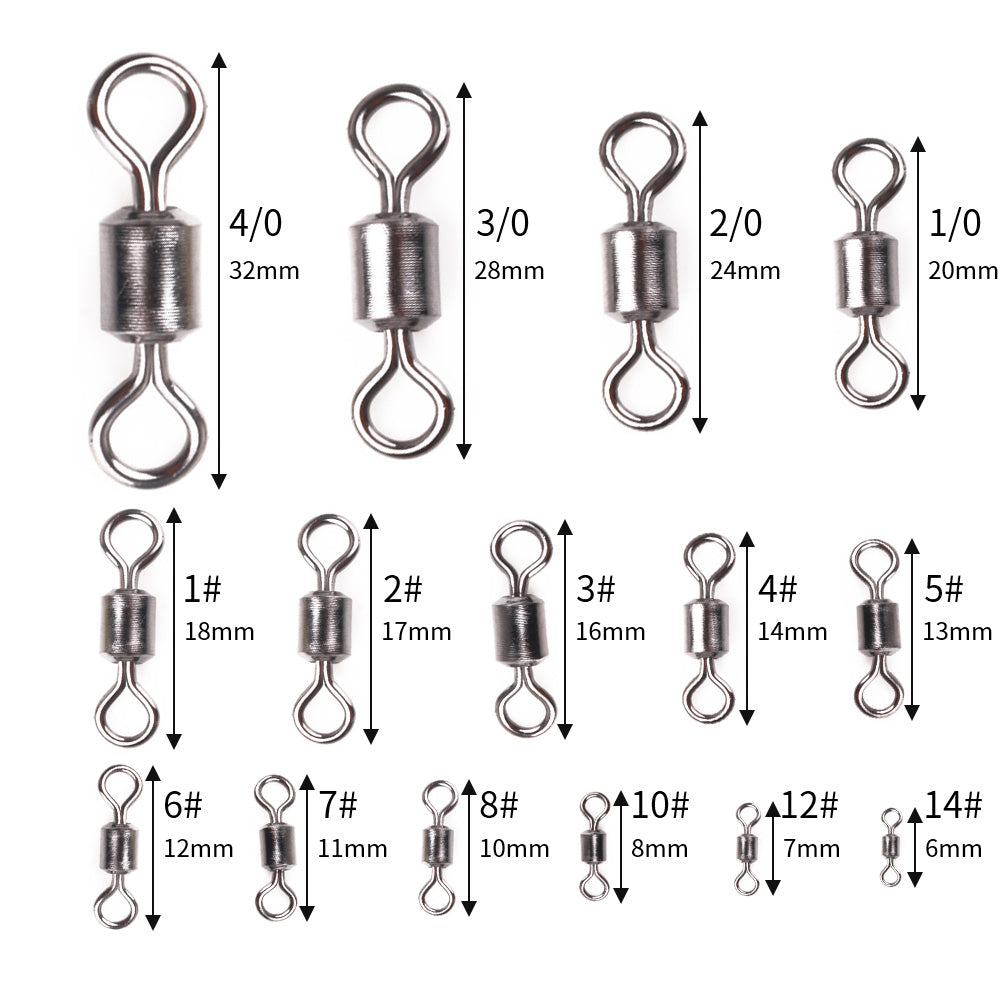 50pcs/bag Stainless Steel Hook Connector Fishing Accessories SS002