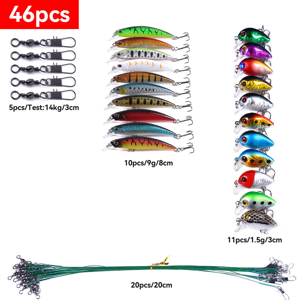 Fishing Lure Sets Minnow Crankbait Spoon Group