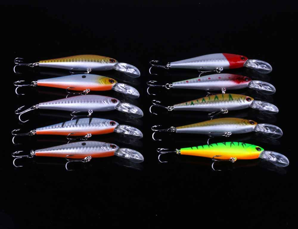 56pc/lot-Mixed-Fishing-Lure-Set-Minnow-Lure-Crank-Baits-Hooks-HENGJIA