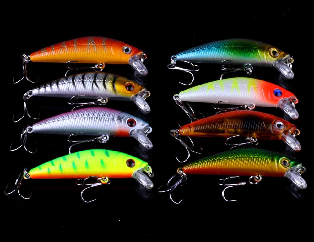 56pc/lot-Mixed-Fishing-Lure-Set-Minnow-Lure-Crank-Baits-Hooks-HENGJIA