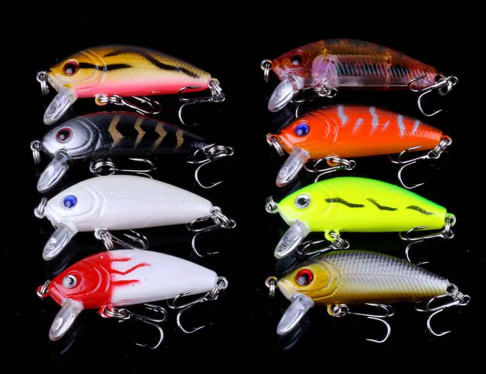56pc/lot-Mixed-Fishing-Lure-Set-Minnow-Lure-Crank-Baits-Hooks-HENGJIA