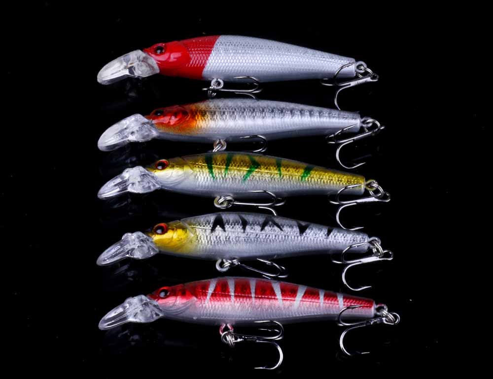 56pc/lot-Mixed-Fishing-Lure-Set-Minnow-Lure-Crank-Baits-Hooks-HENGJIA